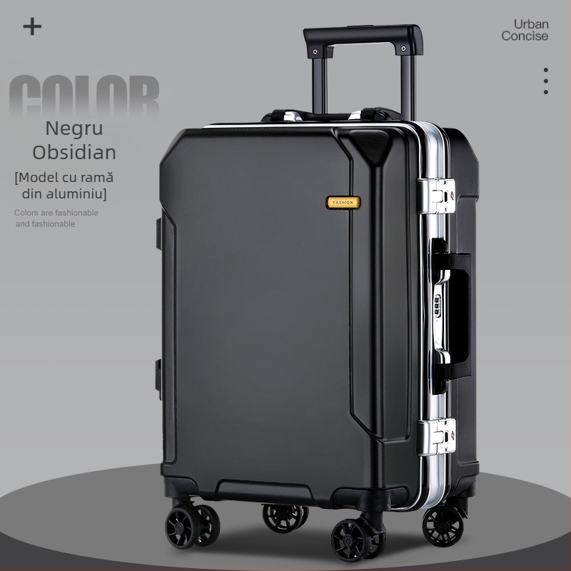 Valiză elegantă, reîncărcabilă, rezistentă la șocuri, cu lacăt cu cod, mare capacitate, roți universale, pentru călătorii unisex