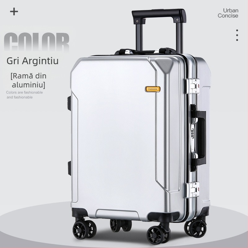 Valiză elegantă, reîncărcabilă, rezistentă la șocuri, cu lacăt cu cod, mare capacitate, roți universale, pentru călătorii unisex
