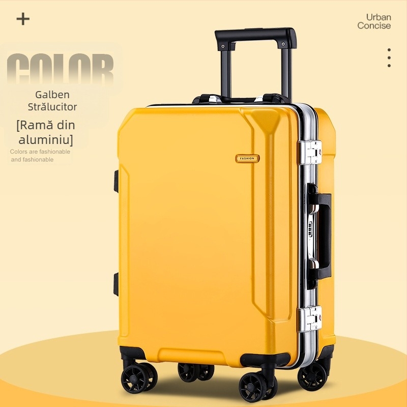 Valiză elegantă, reîncărcabilă, rezistentă la șocuri, cu lacăt cu cod, mare capacitate, roți universale, pentru călătorii unisex