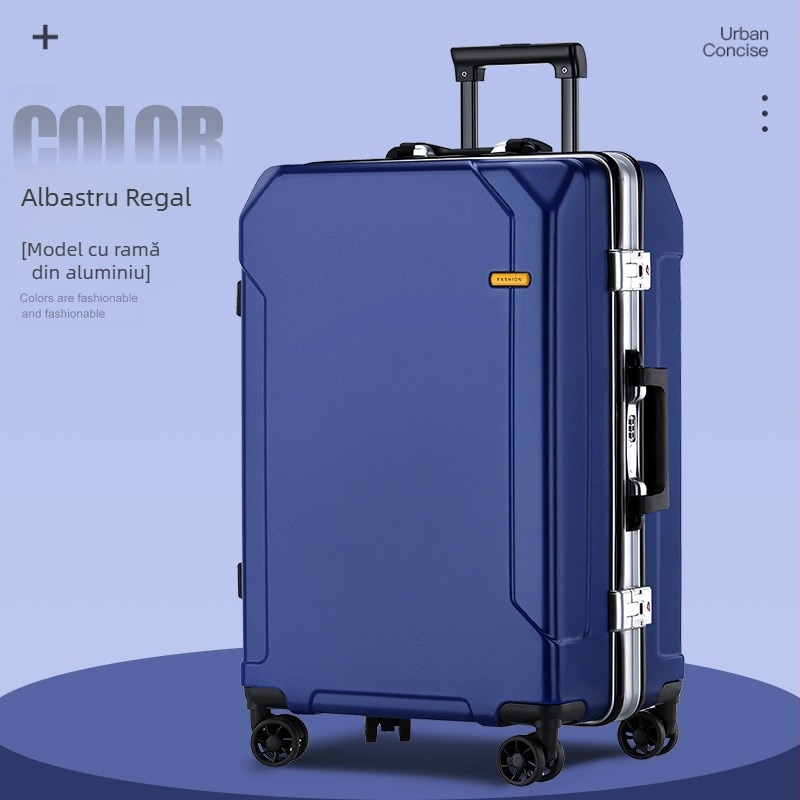 Valiză elegantă, reîncărcabilă, rezistentă la șocuri, cu lacăt cu cod, mare capacitate, roți universale, pentru călătorii unisex