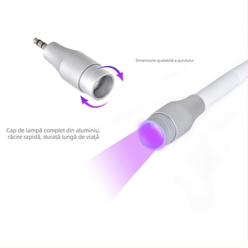 Suport lampă UV pentru gene și gel de unghii, rază de spot reglabilă, 5V, 1A, carcasă din aluminiu, JLONLI, model 009 serie