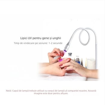 Suport lampă UV pentru gene și gel de unghii, rază de spot reglabilă, 5V, 1A, carcasă din aluminiu, JLONLI, model 009 serie