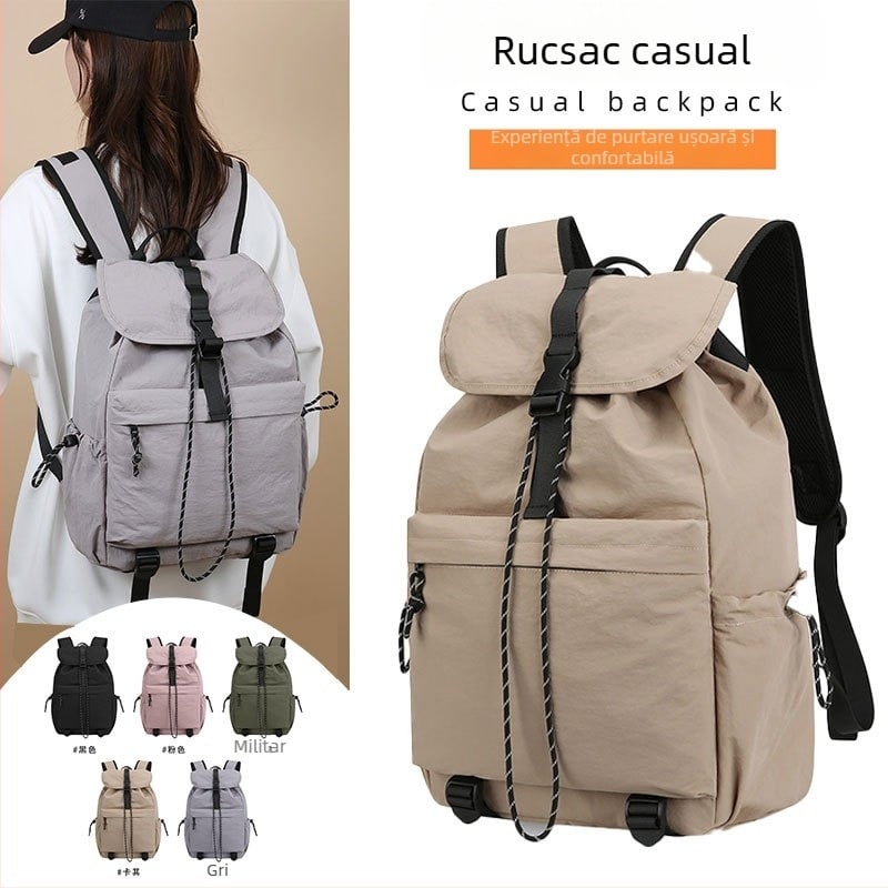Rucsac de leisure din catifea, capacitate 20–35L, unisex, compatibil cu laptop de 14 inch, pentru drumeții în aer liber