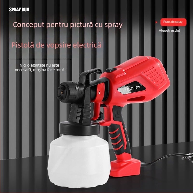 Pistol electric pentru vopsit uz casnic - baterie litiu reîncărcabilă, 220V, aplicație universală, marca Brother si