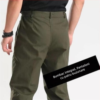 Pantaloni tactici pentru băieți, croială slim cu talie elastică, stil militar, primăvară-toamnă, pantaloni de antrenament cu mai multe buzunare pentru exterior