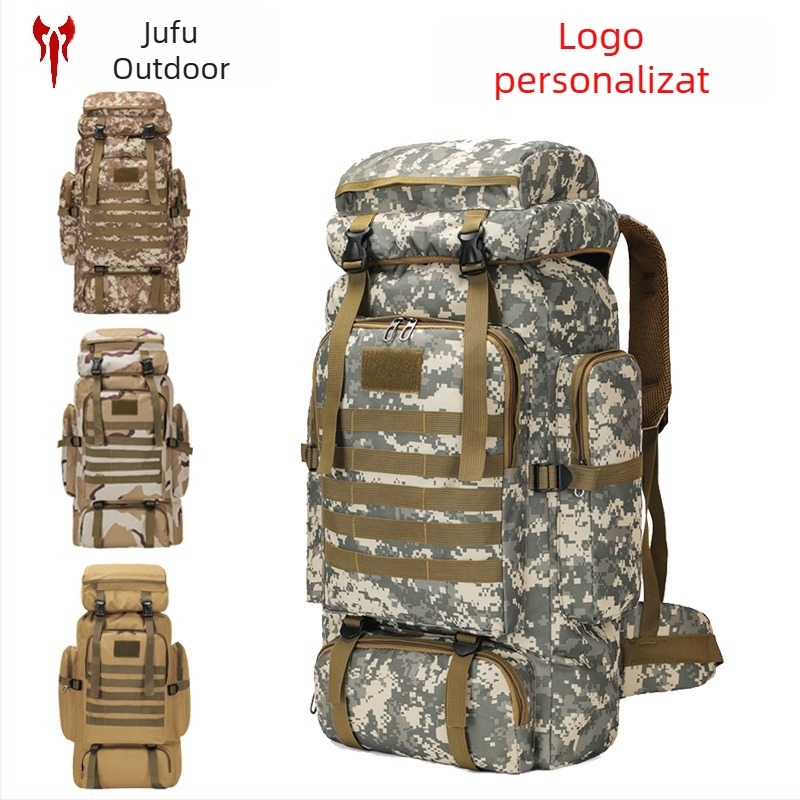 Rucsac tactic, Oxford material, camuflaj, căptușeală poliester, unisex, extensibil, protecție a coloanei pentru sporturi în aer liber