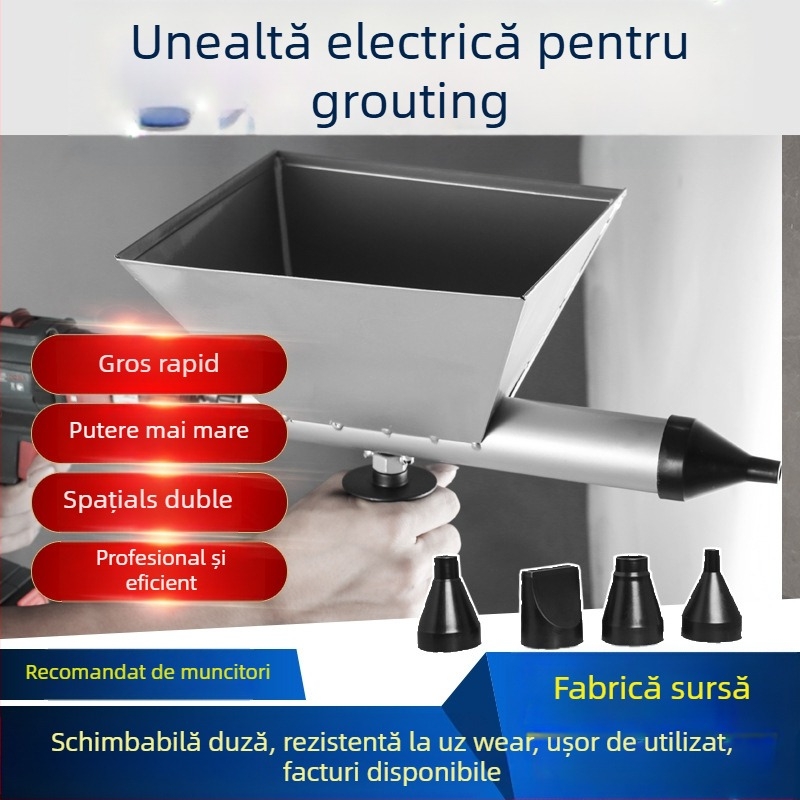 Pistol electric pentru chituri cimentare pentru rosturi la uși și ferestre, cu design antifurt, complet automat, greutate 1,35 kg, marca Yuguang