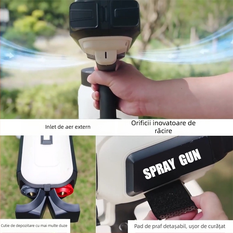 Pistol electric de pulverizare pentru vopsire, cu iluminare LED, pulverizare dezinfectant detașabilă, model BLS-59, 21-220V