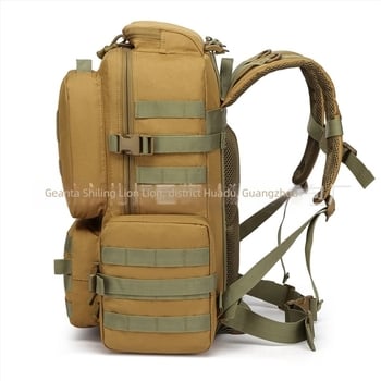 Rucsac camuflaj impermeabil pentru exterior, cu capacitate mare; material Oxford; căptușeală poliester; respirabil, rezistent la apă, uzură.