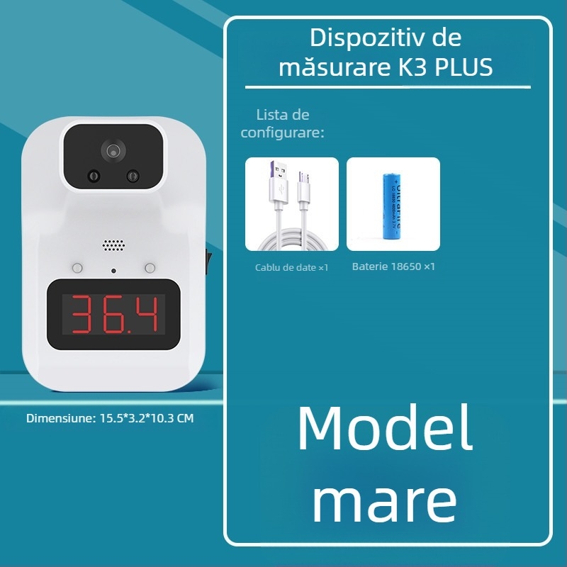 Termometru infraroșu fără contact K3+ / K3X, complet automat, măsurarea temperaturii corpului la temperaturi scăzute
