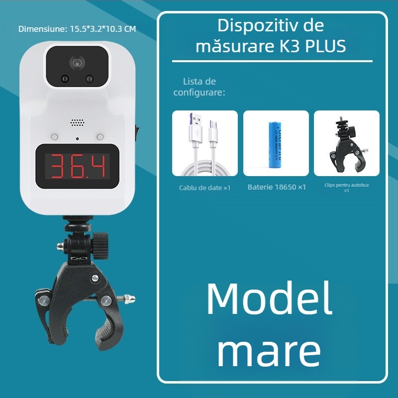 Termometru infraroșu fără contact K3+ / K3X, complet automat, măsurarea temperaturii corpului la temperaturi scăzute