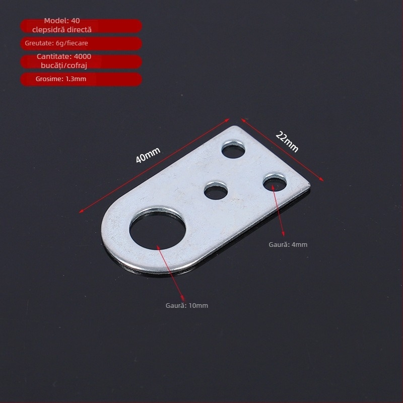 Zăvor pentru uși din fier, pentru uși din lemn și dulapuri, galvanizat, model 40-110, stil modern minimalist