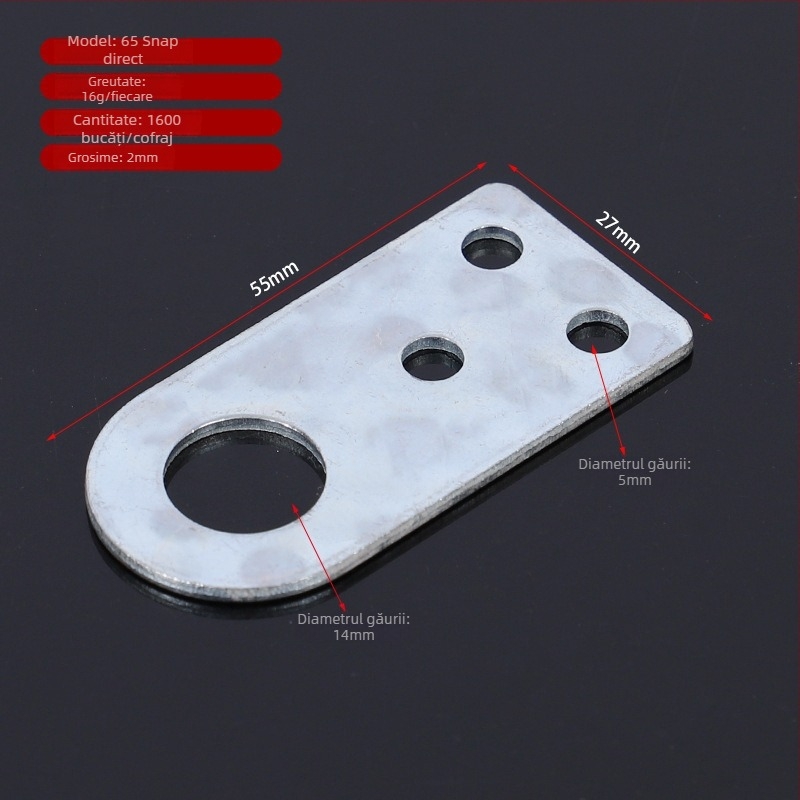 Zăvor pentru uși din fier, pentru uși din lemn și dulapuri, galvanizat, model 40-110, stil modern minimalist