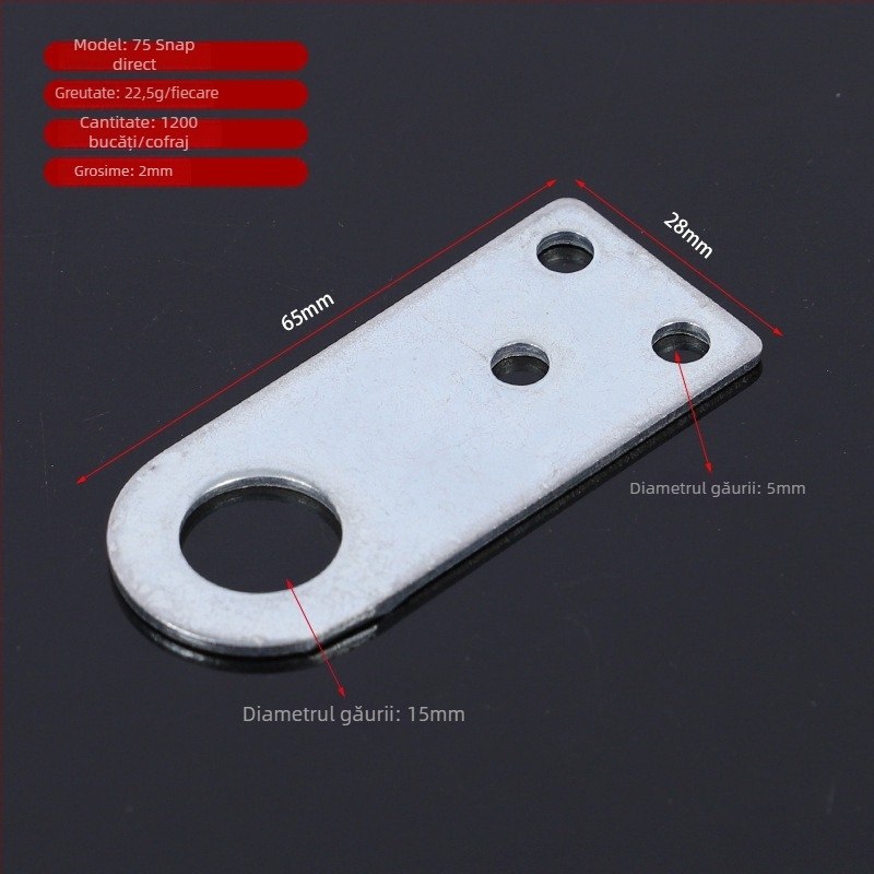 Zăvor pentru uși din fier, pentru uși din lemn și dulapuri, galvanizat, model 40-110, stil modern minimalist