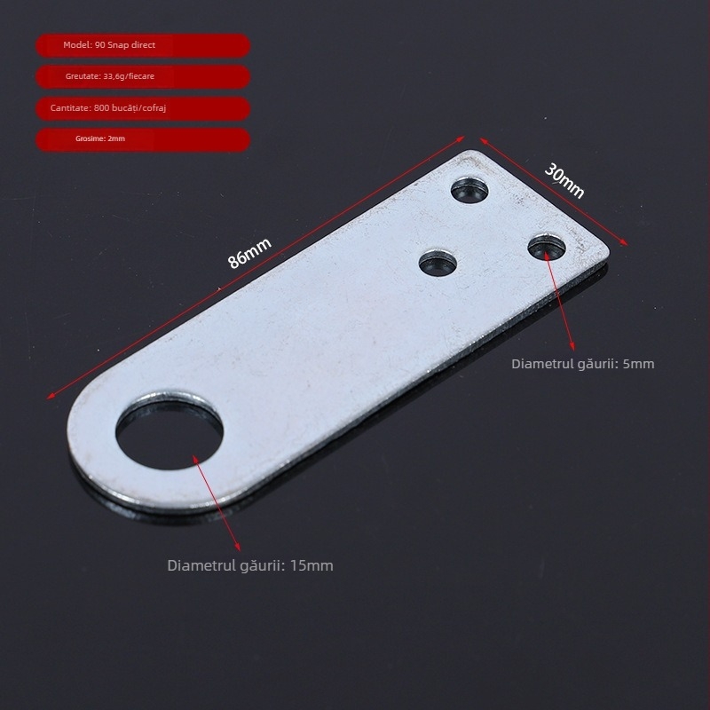 Zăvor pentru uși din fier, pentru uși din lemn și dulapuri, galvanizat, model 40-110, stil modern minimalist