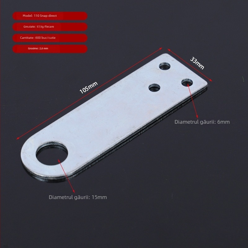 Zăvor pentru uși din fier, pentru uși din lemn și dulapuri, galvanizat, model 40-110, stil modern minimalist