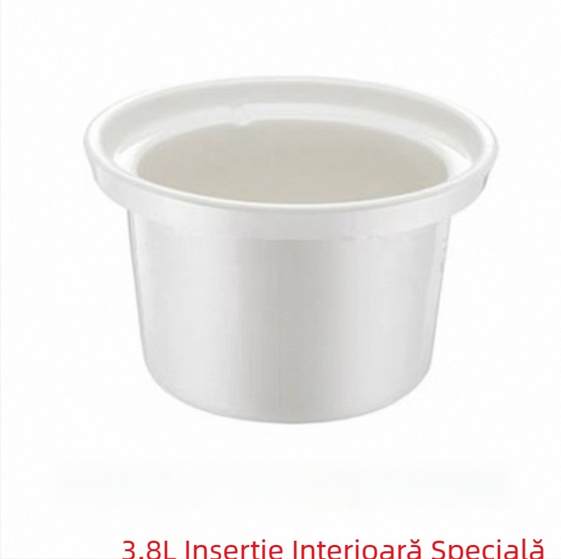 Accesorii pentru oală electrică: capac ceramic și inserție interioară, compatibile cu oala Changhong, pentru ghiveci, supe și terci