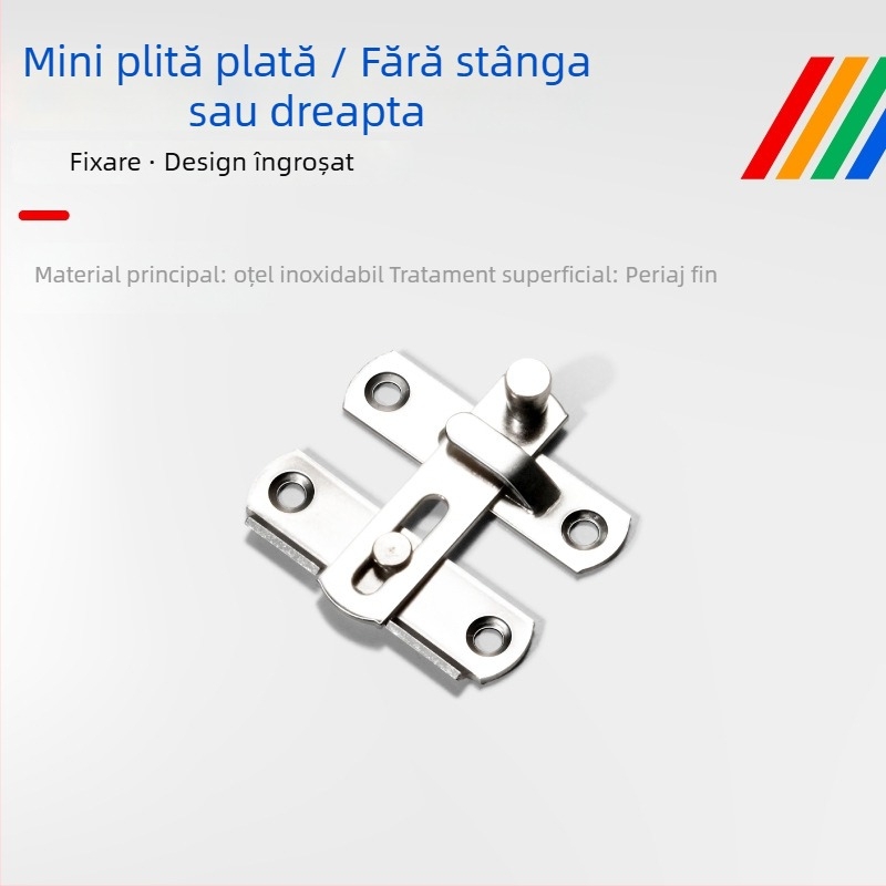Încuietoare/hasp din oțel inoxidabil, fără găuri, pentru uși din stânga și dreapta, model BXGZYMK, design modern minimalist
