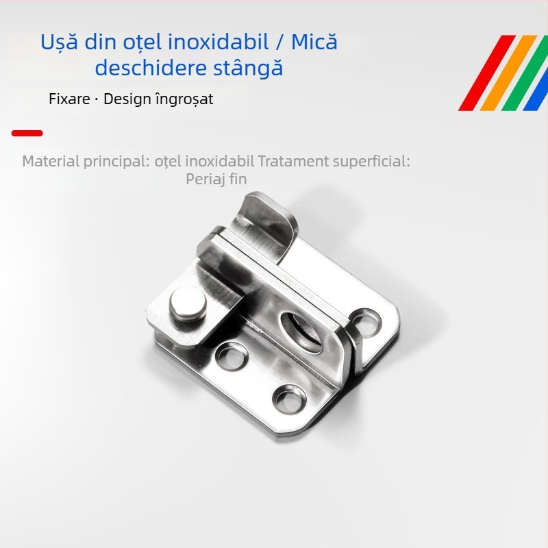 Încuietoare/hasp din oțel inoxidabil, fără găuri, pentru uși din stânga și dreapta, model BXGZYMK, design modern minimalist