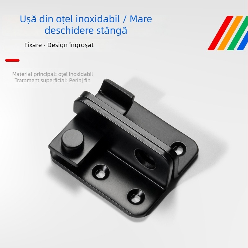Încuietoare/hasp din oțel inoxidabil, fără găuri, pentru uși din stânga și dreapta, model BXGZYMK, design modern minimalist