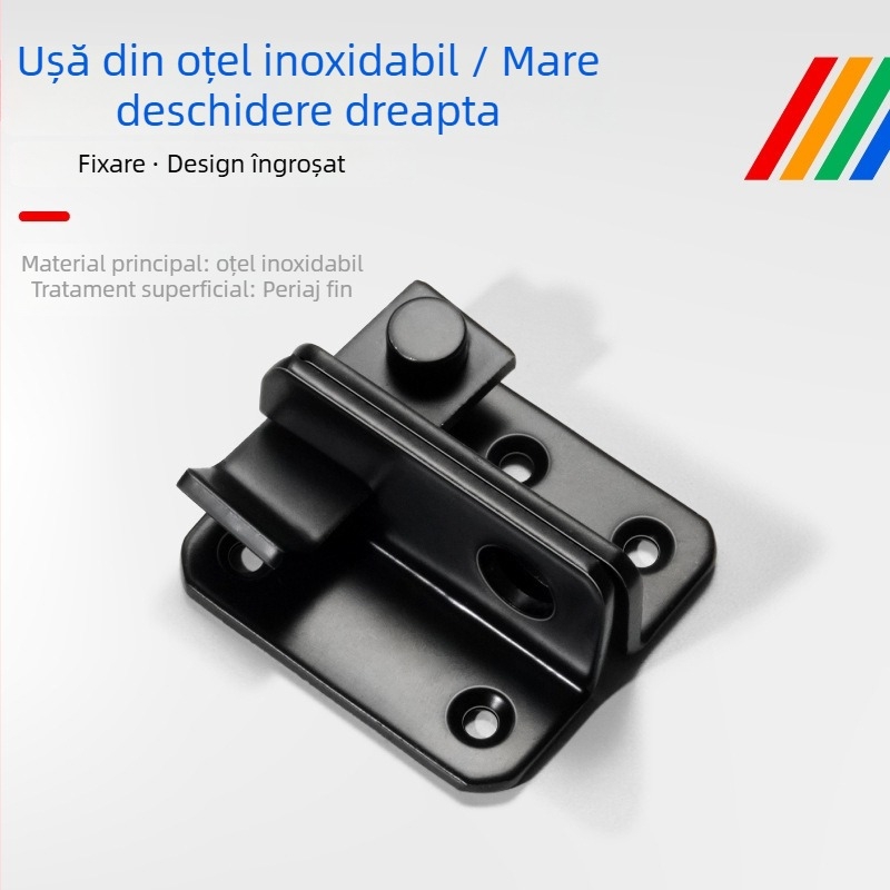 Încuietoare/hasp din oțel inoxidabil, fără găuri, pentru uși din stânga și dreapta, model BXGZYMK, design modern minimalist