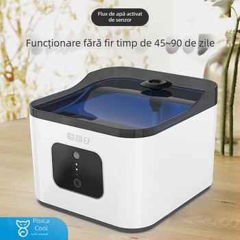 Dispenser de apă pentru animale de companie, cu senzor, 4 L capacitate, filtrare profundă, apă circulantă