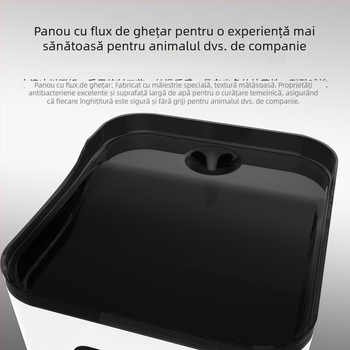 Dispenser de apă pentru animale de companie, cu senzor, 4 L capacitate, filtrare profundă, apă circulantă