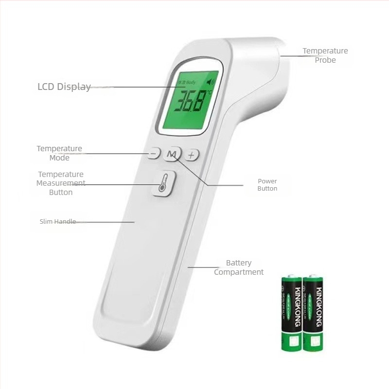 GP-300 Termometru infraroșu fără contact pentru frunte, portabil, precizie înaltă; Model GP-300; Baterie 3 mAh; Greutate 96 g; Potrivit pentru toate vârstele