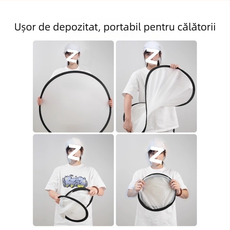 Panou fotografic pentru lumină difuză — pliabil, portabil, din aliaj de magneziu, panou difuzor, suport de studio
