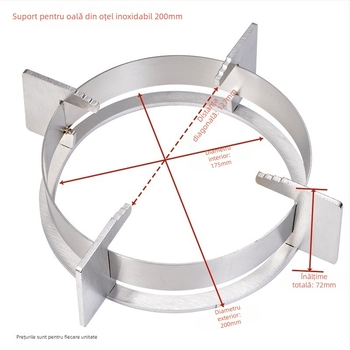 Suport pentru oale de aragaz - raft antiderapant, accesoriu pentru ținerea vaselor, model: Gas stove pot holder