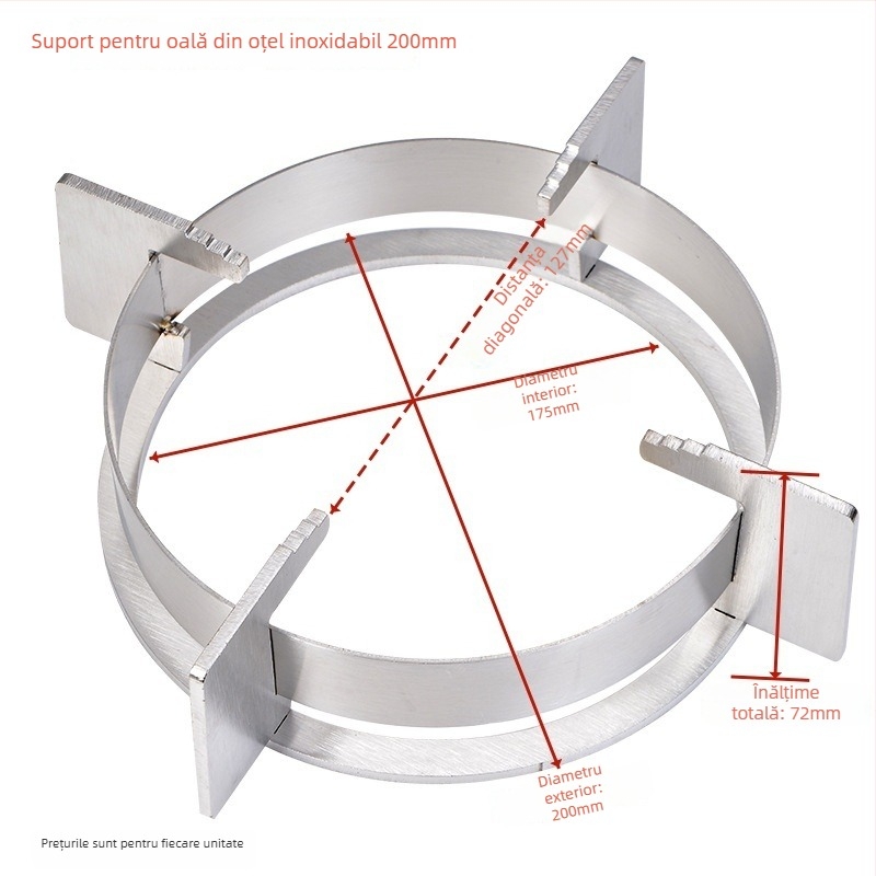 Suport pentru oale de aragaz - raft antiderapant, accesoriu pentru ținerea vaselor, model: Gas stove pot holder
