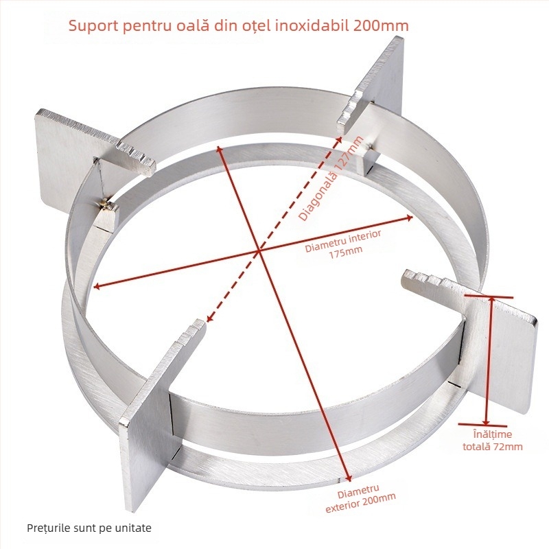 Suport pentru oale de aragaz - raft antiderapant, accesoriu pentru ținerea vaselor, model: Gas stove pot holder