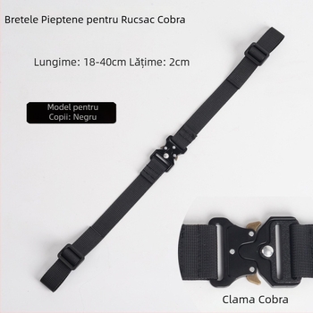 Bretea din nylon pentru rucsac, anti-derapaj, cataramă din aliaj Cobra, multifuncțional