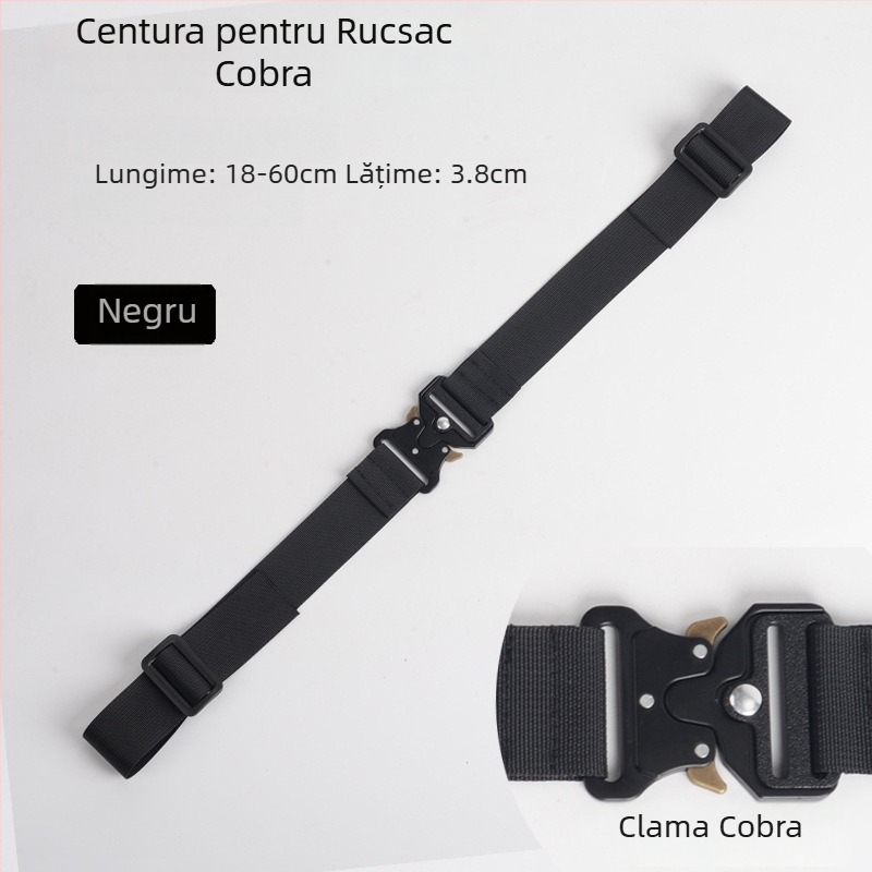 Bretea din nylon pentru rucsac, anti-derapaj, cataramă din aliaj Cobra, multifuncțional