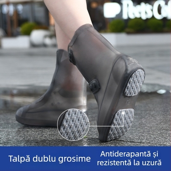 Huse de ploaie pentru pantofi pentru bărbați, impermeabile, antiderapante, PVC