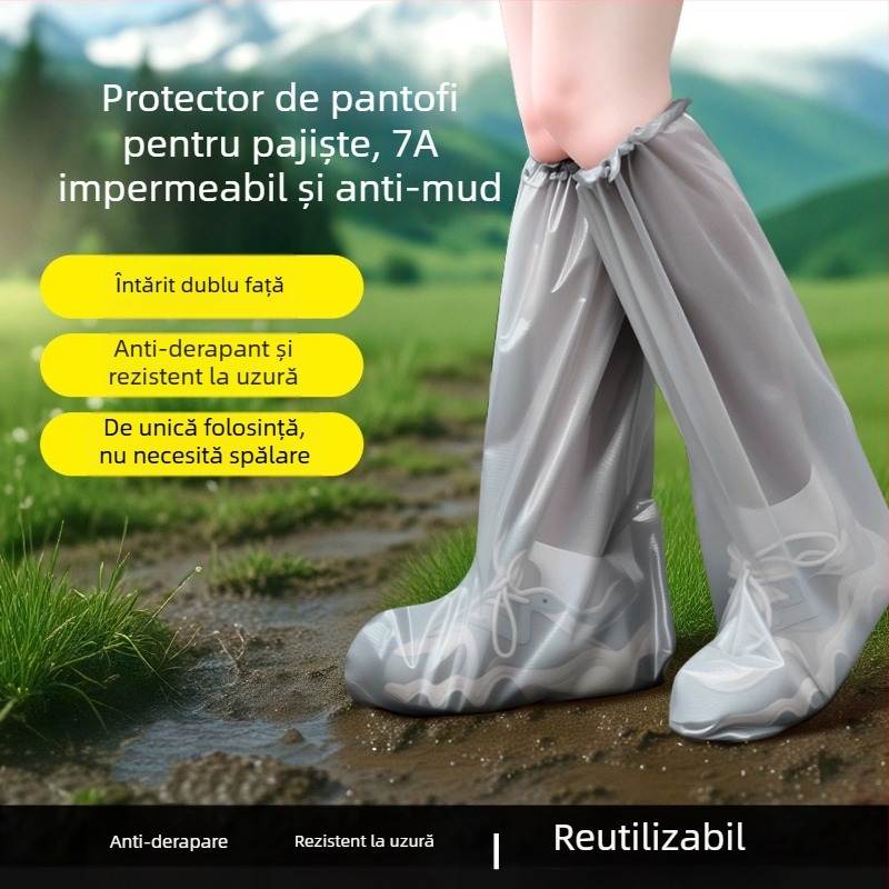 Capace de pantofi pentru drumeții și alpinism, de unică folosință, antiderapante, groase și rezistente, origine Yiwu, marcă Friendly, material PE, stil simplu