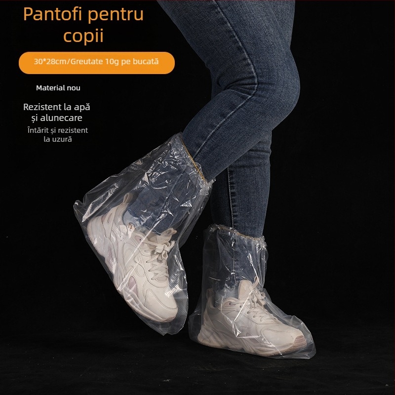 Capace de pantofi pentru drumeții și alpinism, de unică folosință, antiderapante, groase și rezistente, origine Yiwu, marcă Friendly, material PE, stil simplu