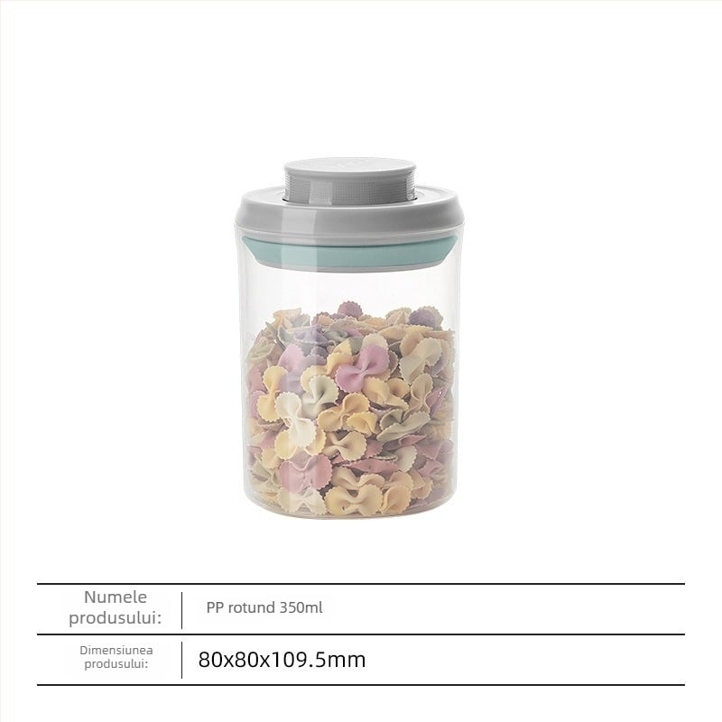 Ankou Cutie de depozitare a alimentelor, etanșare prin apăsare, din plastic, 1–2 L, pentru gustări și cereale