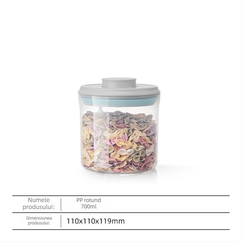 Ankou Cutie de depozitare a alimentelor, etanșare prin apăsare, din plastic, 1–2 L, pentru gustări și cereale