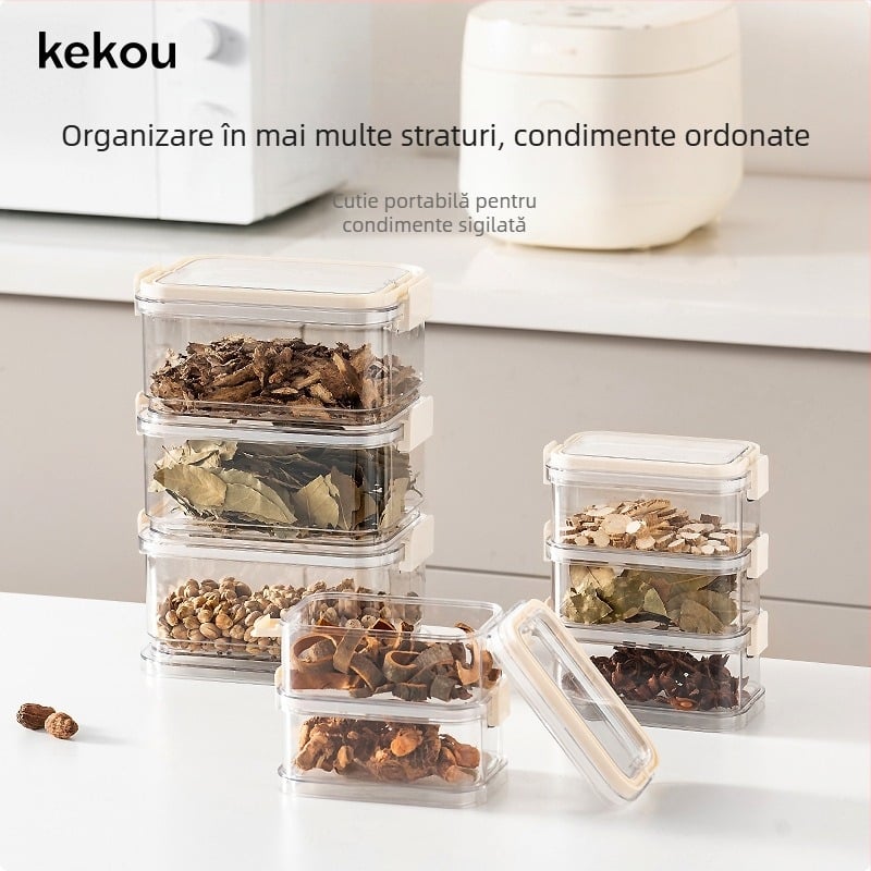 Cutie de depozitare alimentară din plastic, dreptunghiulară, etanșă, 1–2 L, set de 24 de bucăți, design minimalist