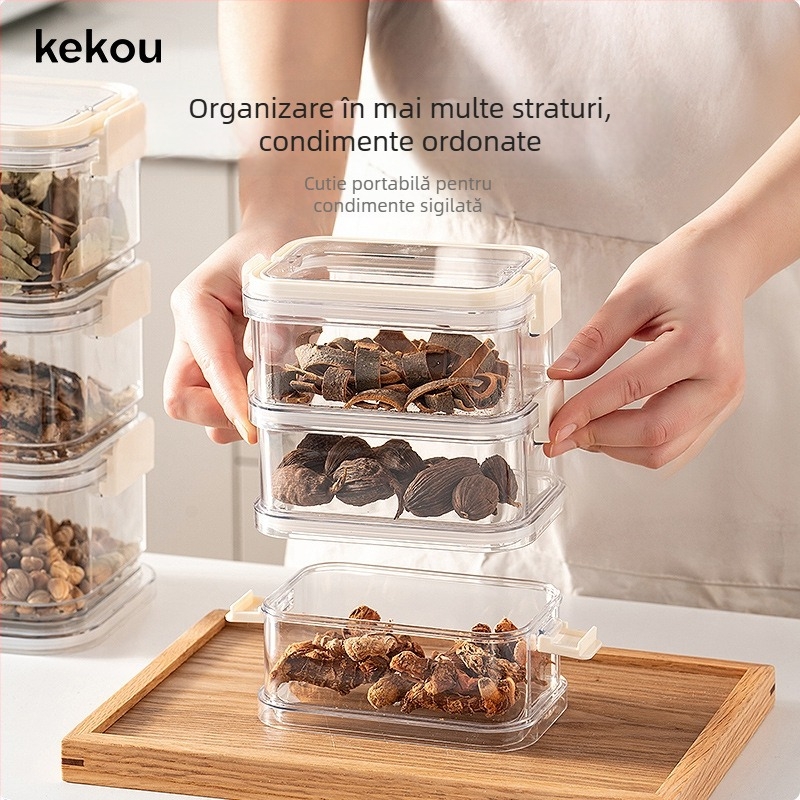 Cutie de depozitare alimentară din plastic, dreptunghiulară, etanșă, 1–2 L, set de 24 de bucăți, design minimalist