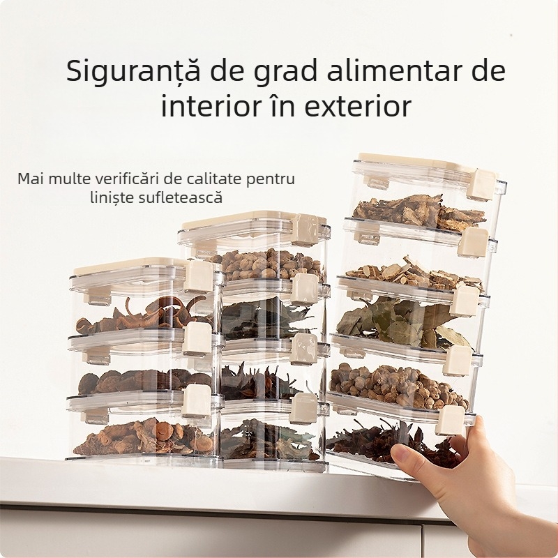 Cutie de depozitare alimentară din plastic, dreptunghiulară, etanșă, 1–2 L, set de 24 de bucăți, design minimalist
