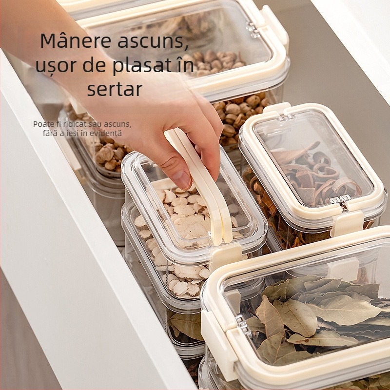 Cutie de depozitare alimentară din plastic, dreptunghiulară, etanșă, 1–2 L, set de 24 de bucăți, design minimalist