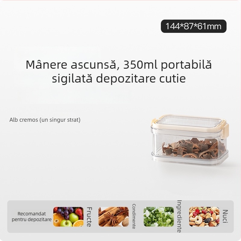 Cutie de depozitare alimentară din plastic, dreptunghiulară, etanșă, 1–2 L, set de 24 de bucăți, design minimalist
