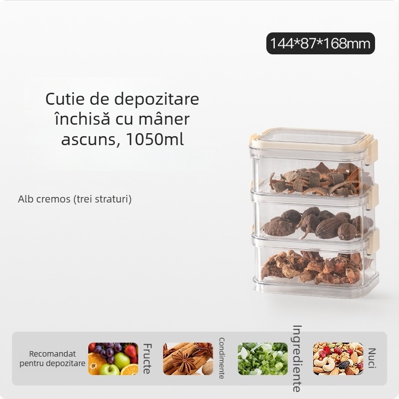 Cutie de depozitare alimentară din plastic, dreptunghiulară, etanșă, 1–2 L, set de 24 de bucăți, design minimalist