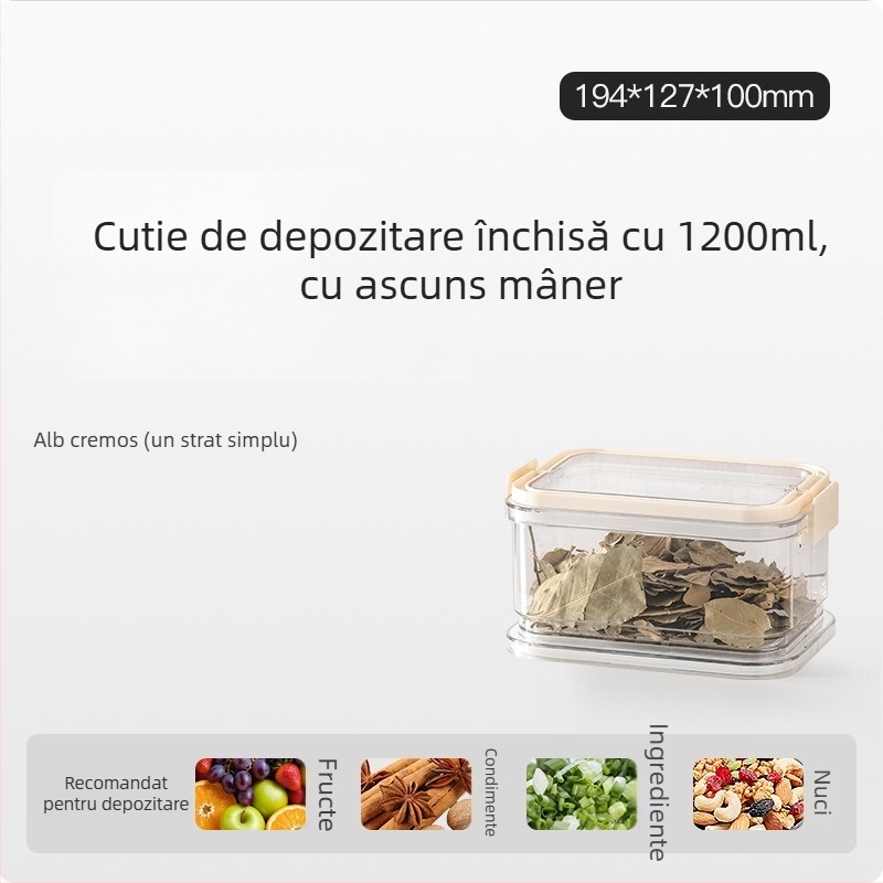 Cutie de depozitare alimentară din plastic, dreptunghiulară, etanșă, 1–2 L, set de 24 de bucăți, design minimalist