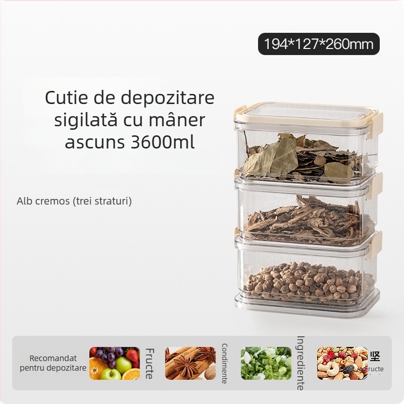 Cutie de depozitare alimentară din plastic, dreptunghiulară, etanșă, 1–2 L, set de 24 de bucăți, design minimalist