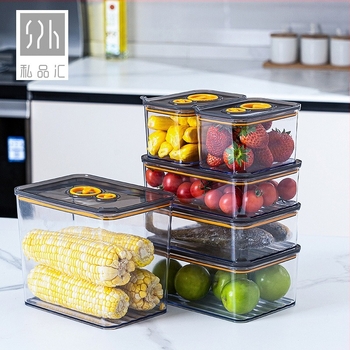 Cutie sigilare temporizată pentru păstrarea prospețimii, din plastic, pătrată, 3,1–4 L, potrivită pentru cuptorul cu microunde, recipient de depozitare a alimentelor cu un singur strat