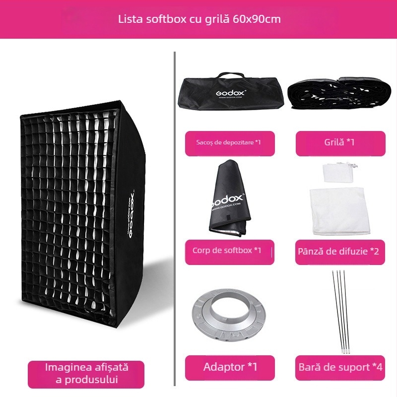 Softbox pentru iluminare de studio — Shenniu, țesătură de lumină moale, model: Altul