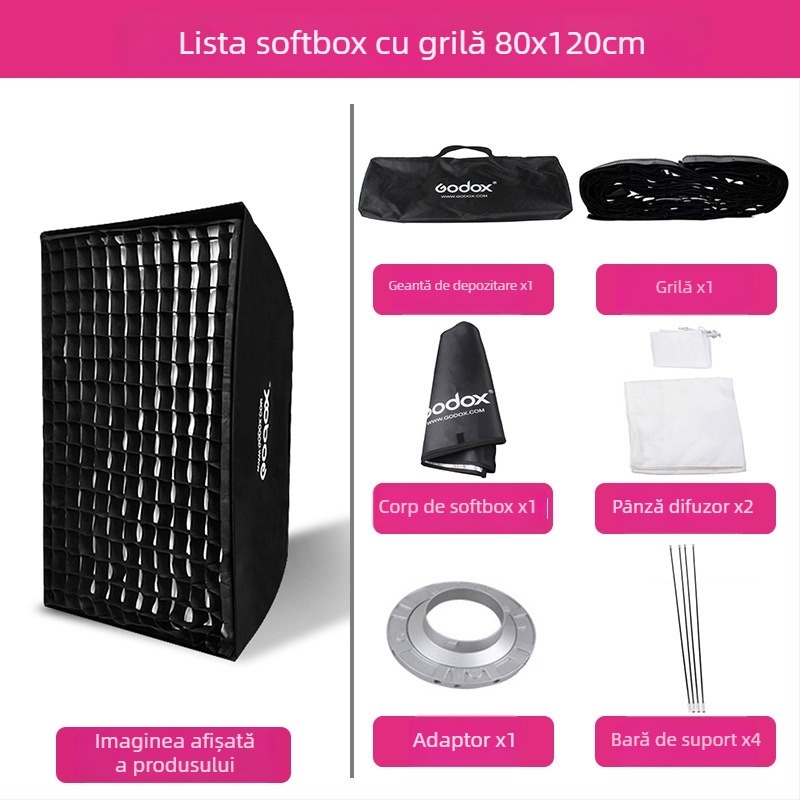 Softbox pentru iluminare de studio — Shenniu, țesătură de lumină moale, model: Altul